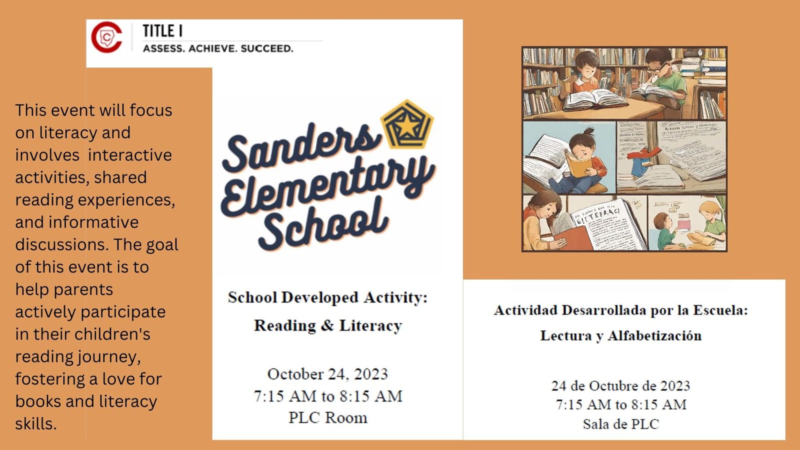Image of invitation to reading and literacy workshop
